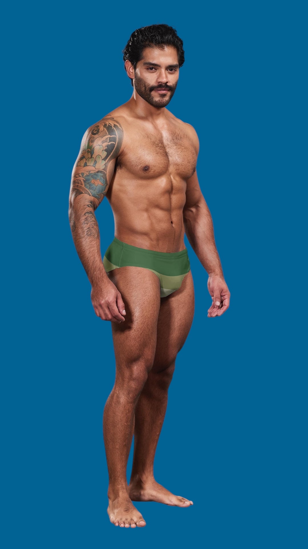 Equal Swimwear Brief Tricolor Verde