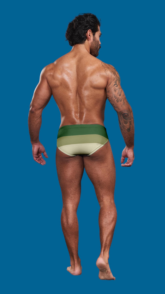 Equal Swimwear Brief Tricolor Verde