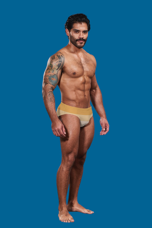 Equal Swimwear Brief Tricolor Amarillo