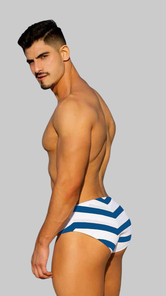 Equal Swimwear Brief Zig Zag Azul