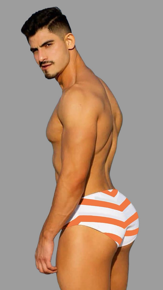 Equal Swimwear Brief Zig Zag Naranja