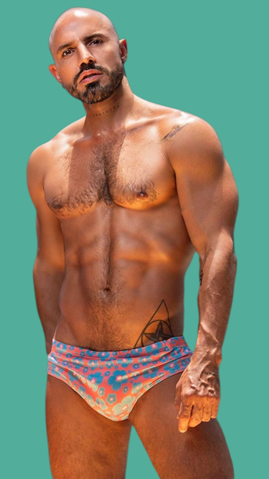 Equal Swimwear Brief Print Flowers