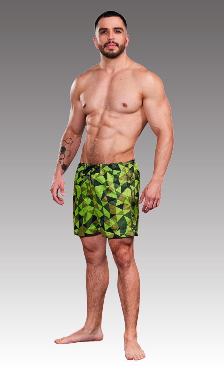 Equal Swimwear Short Prisma Verde Fuerte