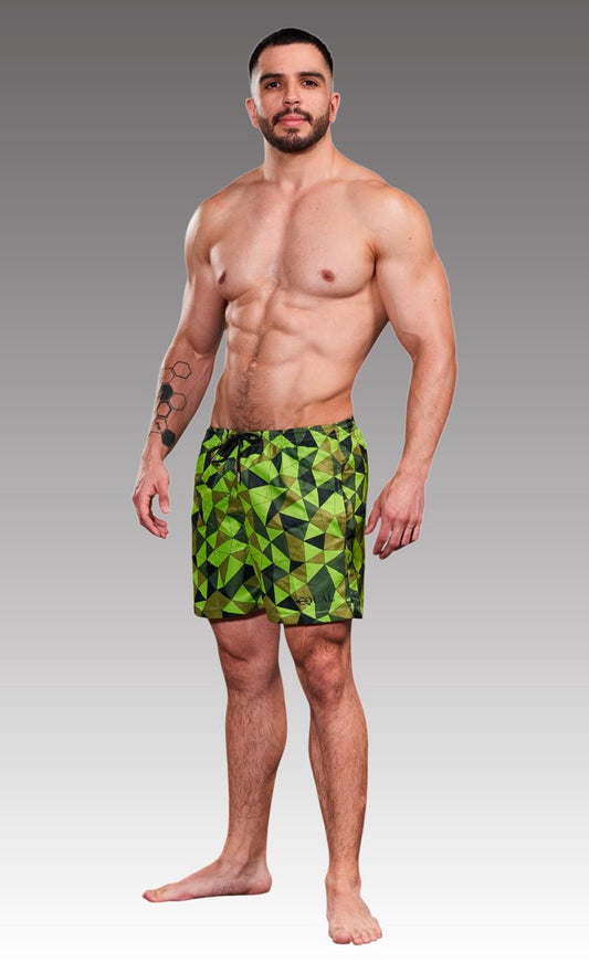 Equal Swimwear Short Prisma Verde Fuerte