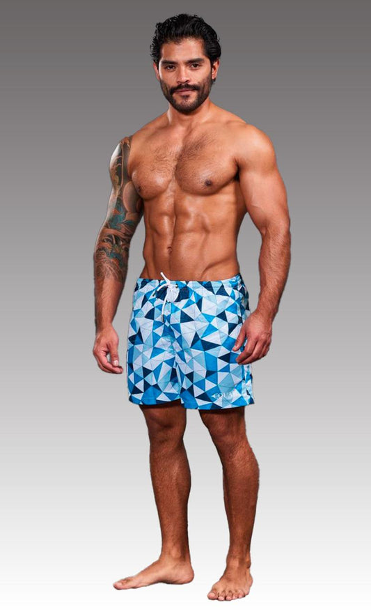 Equal Swimwear Short Prisma Azul Fuerte